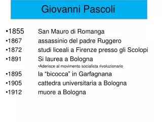 giovanni pascoli