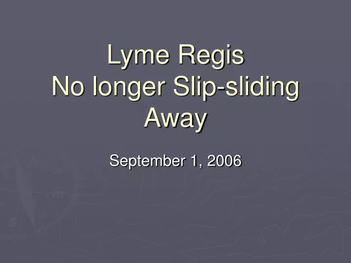 lyme regis no longer slip sliding away