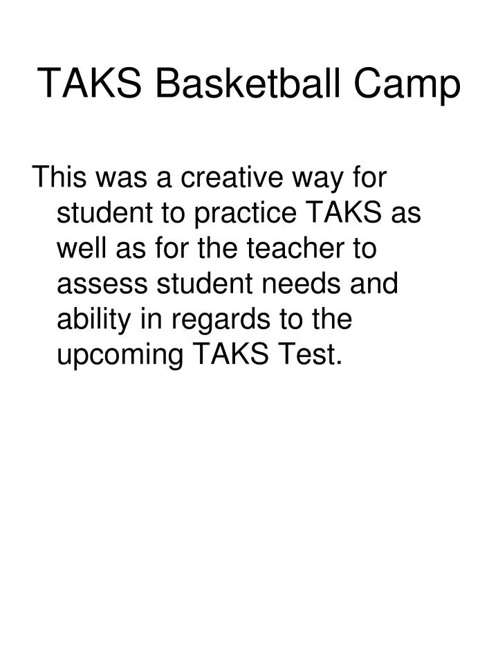 taks basketball camp