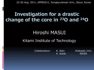 Investigation for a drastic change of the core in 23 O and 24 O