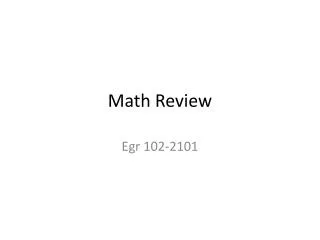 Math Review