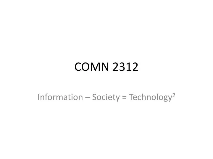comn 2312