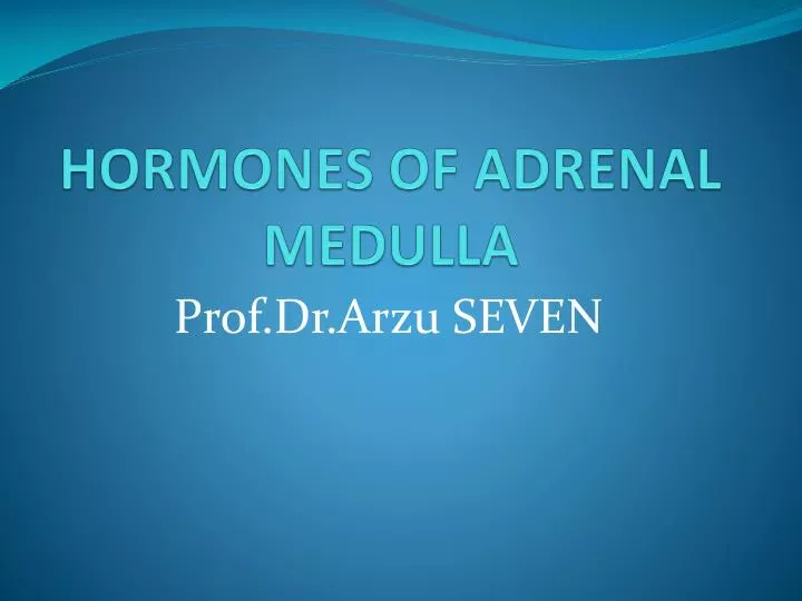 hormones of adrenal medulla
