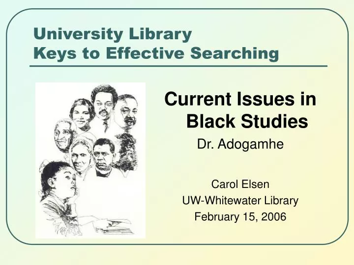 university library keys to effective searching