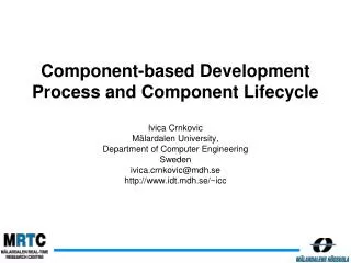 Component-based Development Process and Component Lifecycle