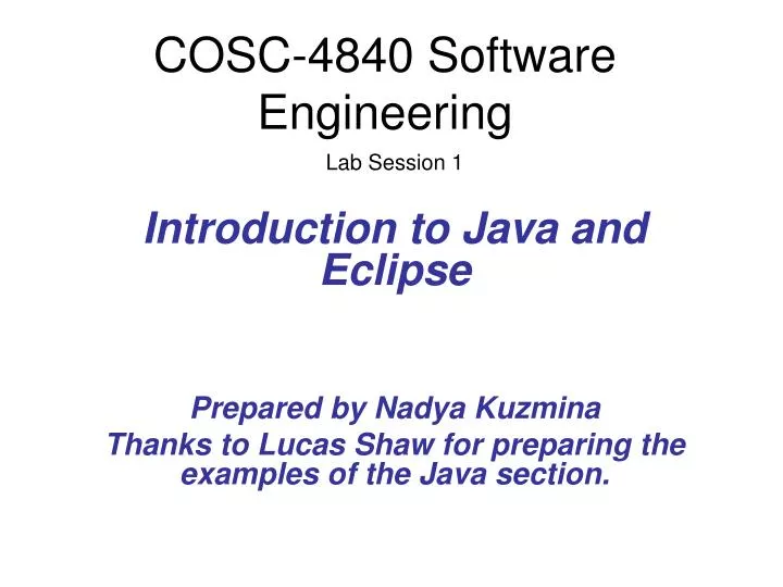cosc 4840 software engineering