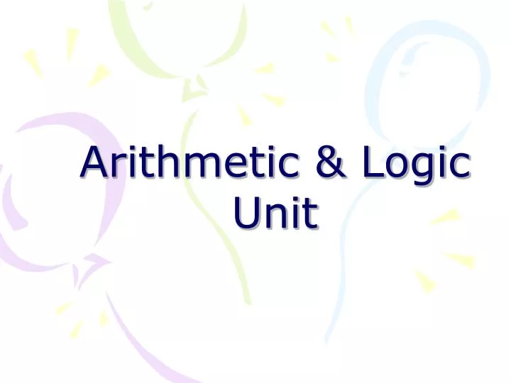 arithmetic logic unit