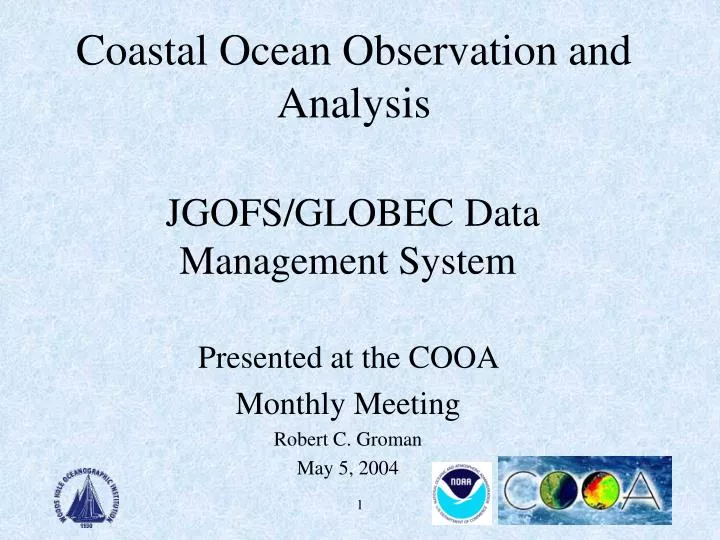 coastal ocean observation and analysis