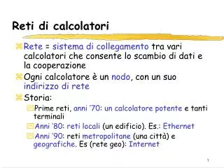 reti di calcolatori
