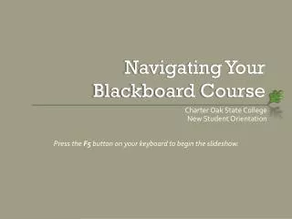 Navigating Your Blackboard Course