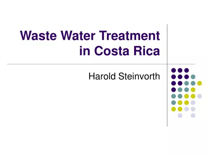 waste water treatment in costa rica