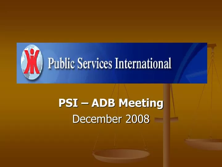 psi adb meeting december 2008