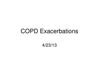 COPD Exacerbations