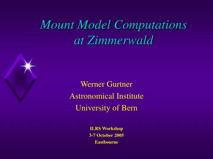 mount model computations at zimmerwald