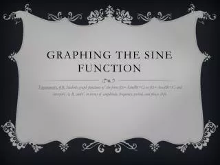 Graphing the Sine Function