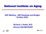 National Institute on Aging - slide 1