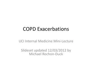 COPD Exacerbations