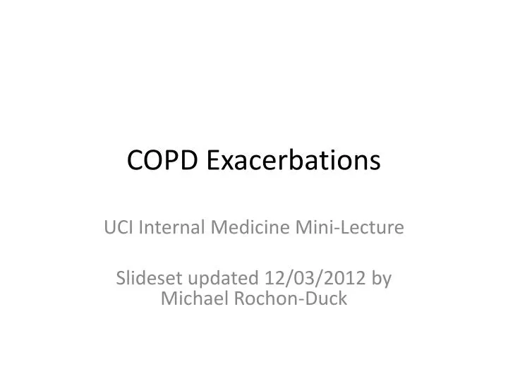 copd exacerbations