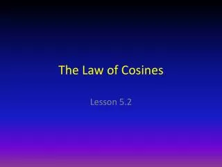 The Law of Cosines