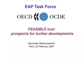 FEASIBLE tool: prospects for further developments