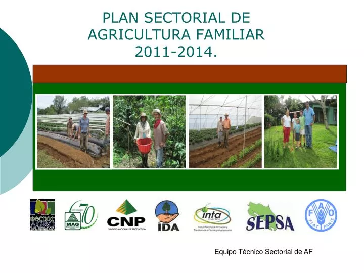 plan sectorial de agricultura familiar 2011 2014