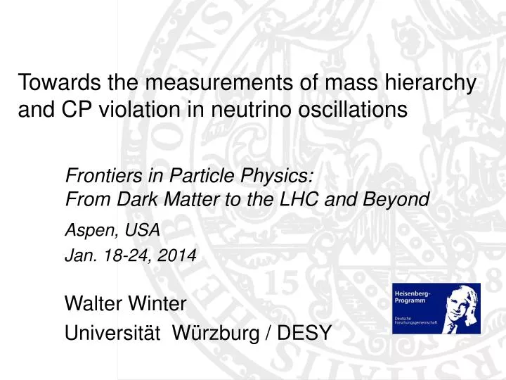 towards the measurements of mass hierarchy and cp violation in neutrino oscillations