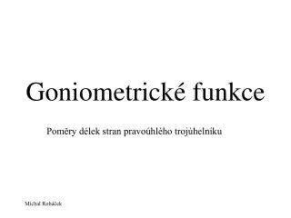 goniometrick funkce