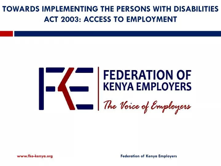towards implementing the persons with disabilities act 2003 access to employment