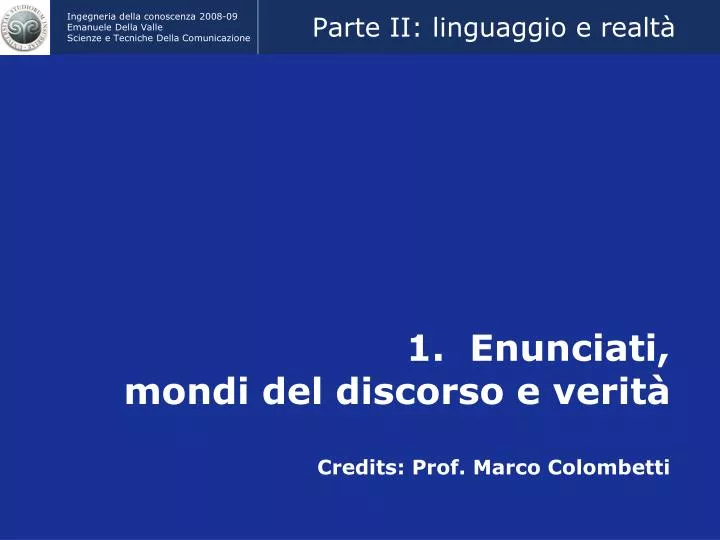 parte ii linguaggio e realt