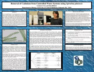 Removal of Cadmium from Controlled Water Systems using Spirulina platensis