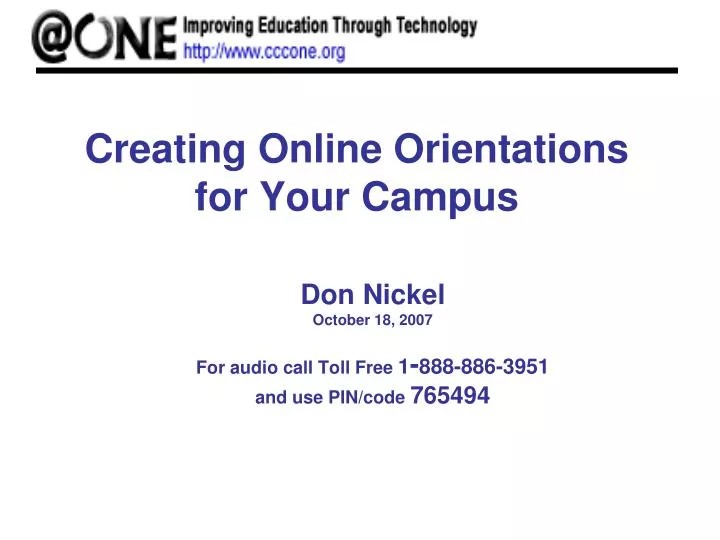 creating online orientations for your campus