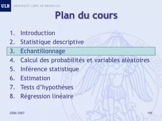 plan du cours