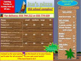 Isa’s pizza