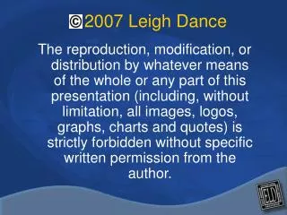 2007 Leigh Dance