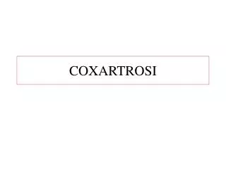 coxartrosi