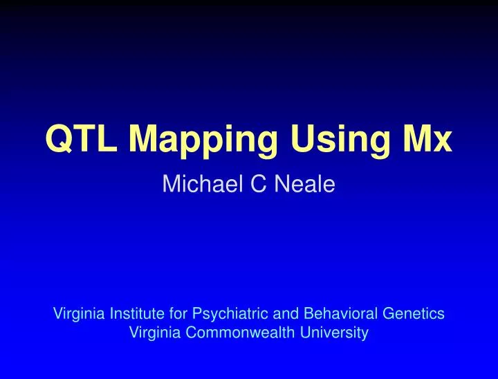qtl mapping using mx