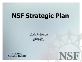 NSF Strategic Plan