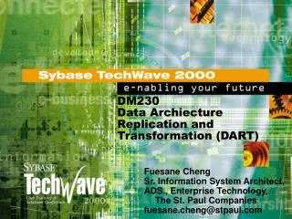 DM230 Data Archiecture Replication and Transformation (DART)