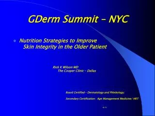 GDerm Summit – NYC