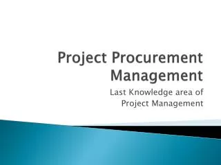 project procurement management