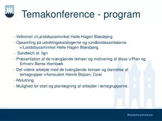 Temakonference - program
