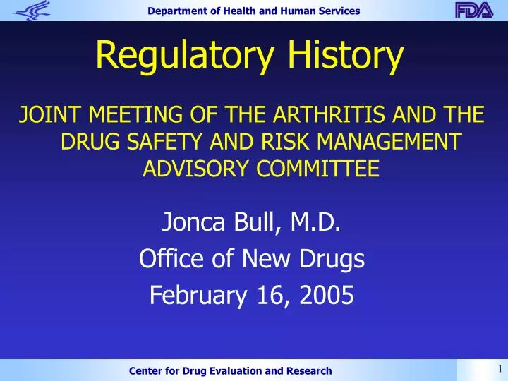 regulatory history