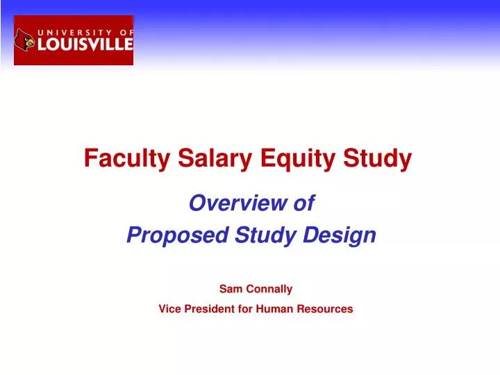 faculty salary equity study