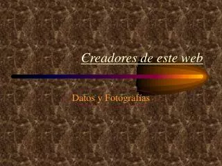 creadores de este web