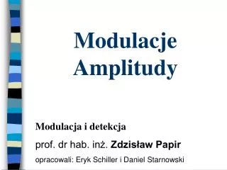 modulacje amplitudy