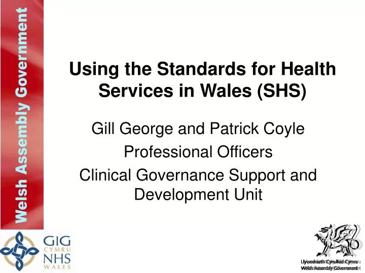 using the standards for health services in wales shs