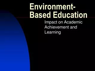 Environment-Based Education