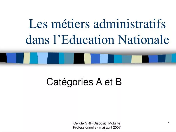 les m tiers administratifs dans l education nationale