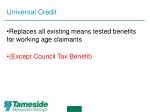 Universal Credit - slide 1