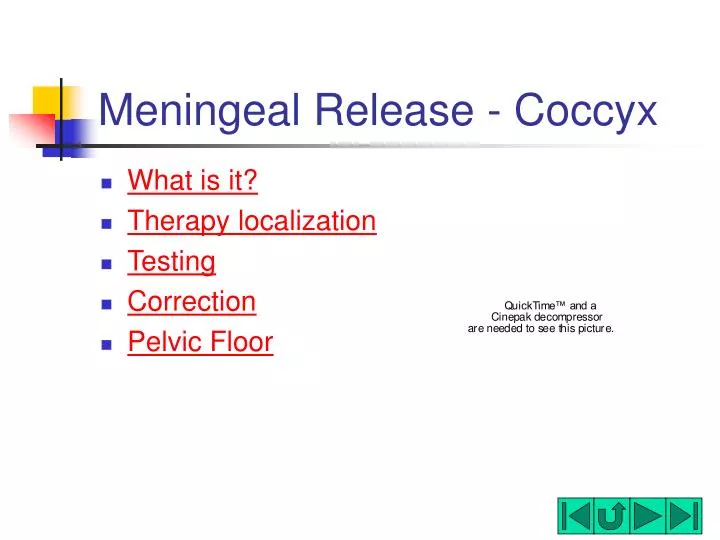 meningeal release coccyx